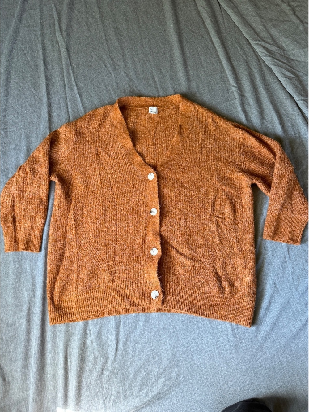 Womens Burnt Orange Size XL Buttoned Cardigan A New Day Fall